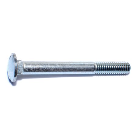 7/16""-14 x 4"" Zinc Plated Grade 5 Steel Coarse Thread Carriage Bolts 5PK -  MIDWEST FASTENER, 31888